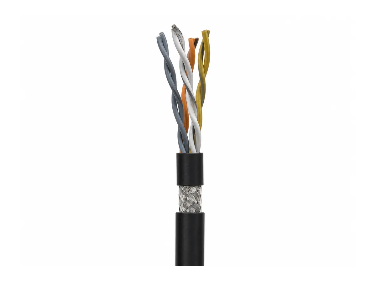 high-speed drag chain data cable cutaway conductor detail